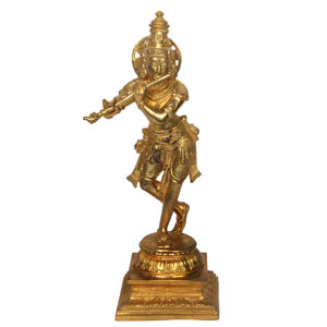 Bronze Flute Krishna