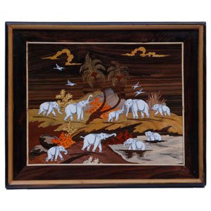 R W  Ls  Wall Panel With Elephants