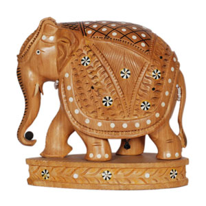 Wooden Carved U C Elephant T D