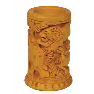 Wooden Carved Pen Stand
